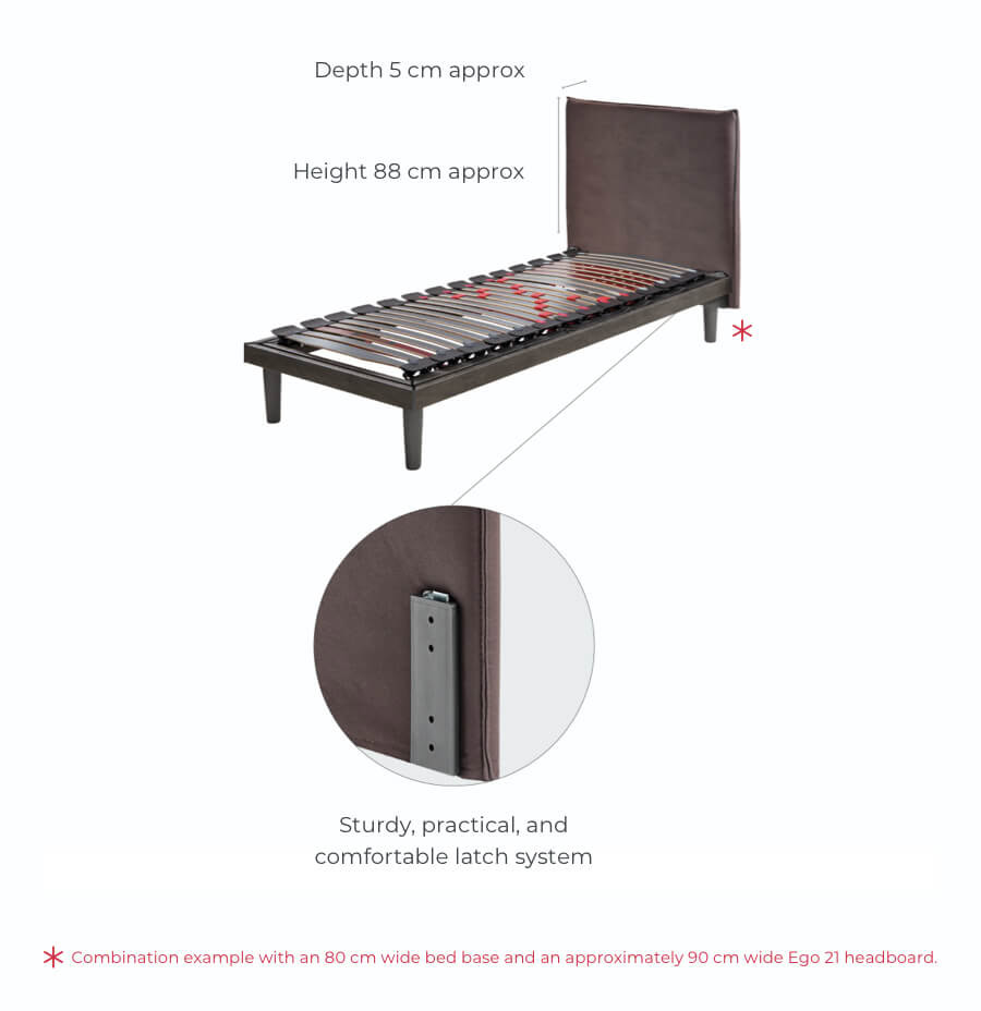 Size details Ego 21 headboard