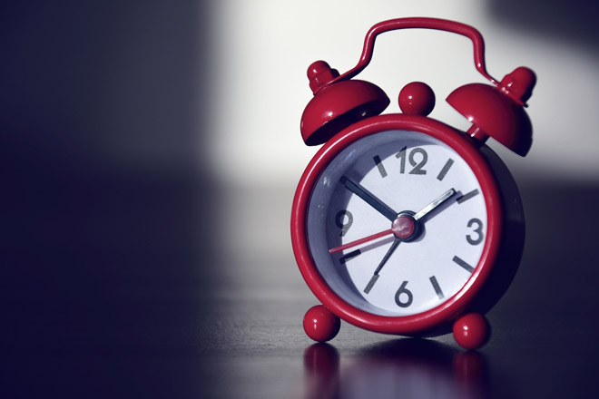 No alarm clocks that tick in your bedroom! 