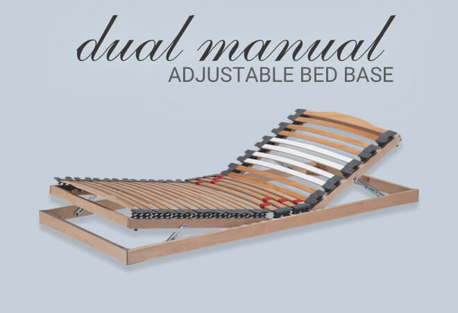 Dual manual bed base